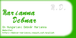 marianna debnar business card